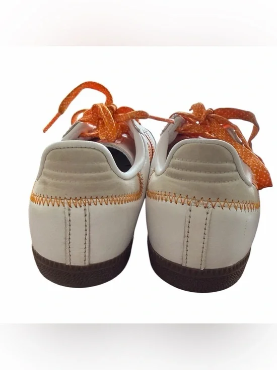 Adidas Samba Women’s White Equipment Orange Sneakers Size 6.5 - Picture 5 of 5